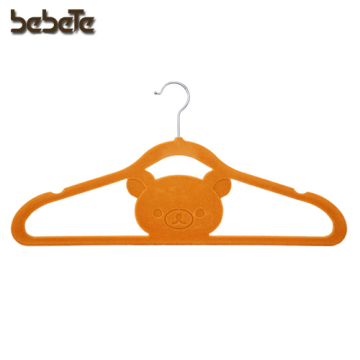 Orange Velvet Flocked Hangers with Logo