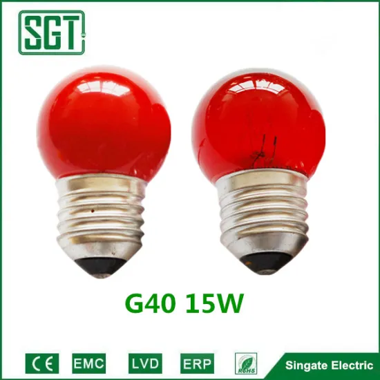 incandescent bulb G40 globe ball color clear lamp E27 B22