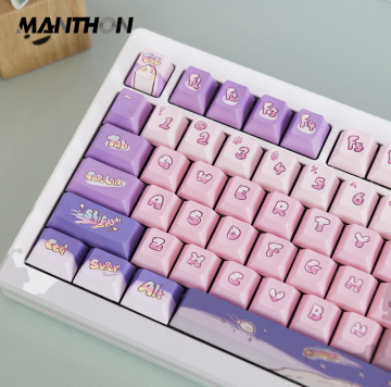 140 مفاتيح الفضاء Cat PBT صبغ تسامي المفاتيح