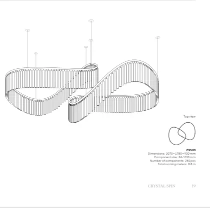 Elegant Crystal Spin Preciosa Chandelier: Customized Large Lamps for Restaurants and Hotels