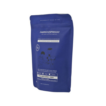 Biodegradável impresso logo logotipo milho saco de amido levantar-se bolsa de zíper para café