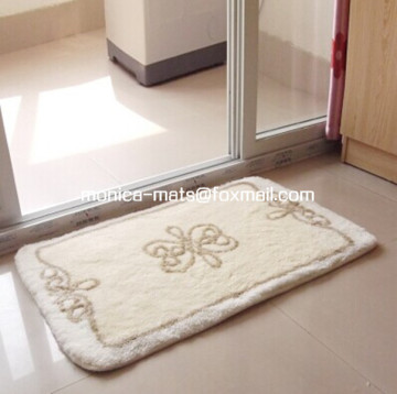 2014 Factory Fashion Pvc Backed Indoor/ Outdoor Floor Rug/hotel use white rug