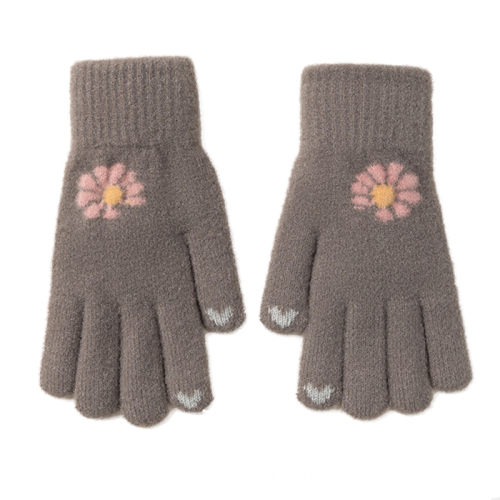 Winter Jacquard Touch Screen Stretch Knitted Unisex Warm Gloves