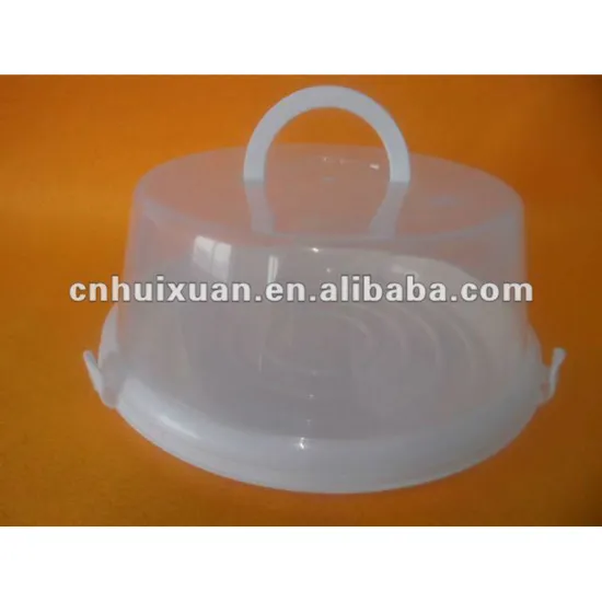 clear round clear plastic cake box with lock