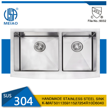 Contemporary Stainless Steel Apron Front Sink with Basin