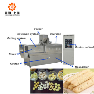CE snacks food extruder machinery
