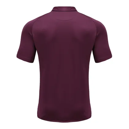 Mens Dry Fit Rugby Wear Polo Shirt Plaid