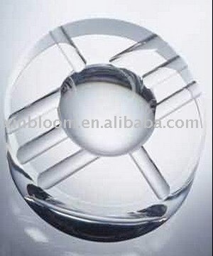 crystal ashtray, crystal cigar ashtray, crystal cigarette ashtray