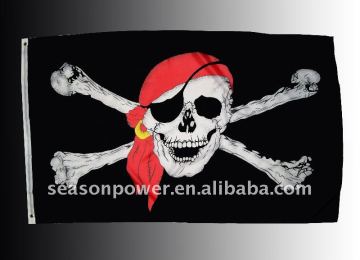 red bandana pirate flag