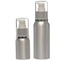 Skin care plastic lotion pump aluminum bottle container