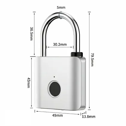 Smart Fingerprint Biometric Suitcase Luggage Padlock