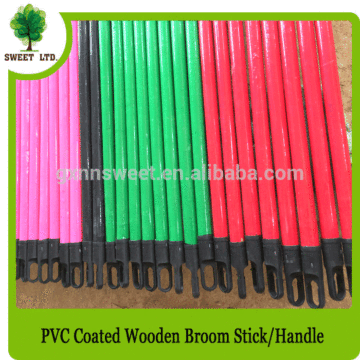 Factory wholesales Single color PVC coated wooden broom handle
