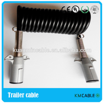spiral cable 8 cores, 1 to 8 plug lead cable