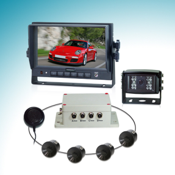 Car Parking Sensor System with 4 PCS Color of Sensors