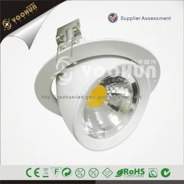 360 degree rotatable 30w white gimbal downlight led for shops