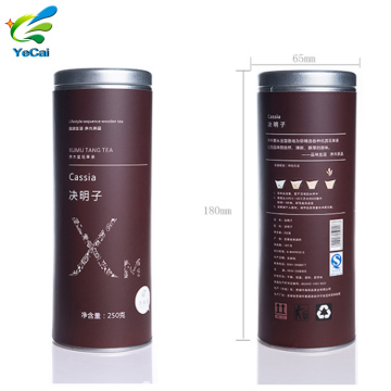 Food Grade Round Empty Airtight Container Paper Tube Tea Box , Custom Paper Tube with Your Logo