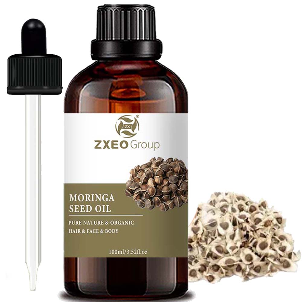 Óleo de semente Moringa, 100% puro, prensado a frio