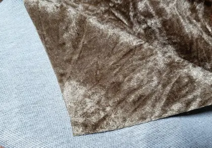 Knitted 100% Polyester Crumpled Velvet Fabric