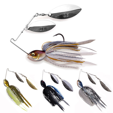 RUNTOO 18g Spinner Bait & Buzz Bait Metal Lures for Bass Fishing