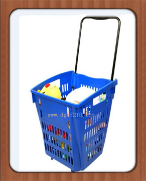 52L New Style High Quality Plastic Shopping Basket for Supermarkets