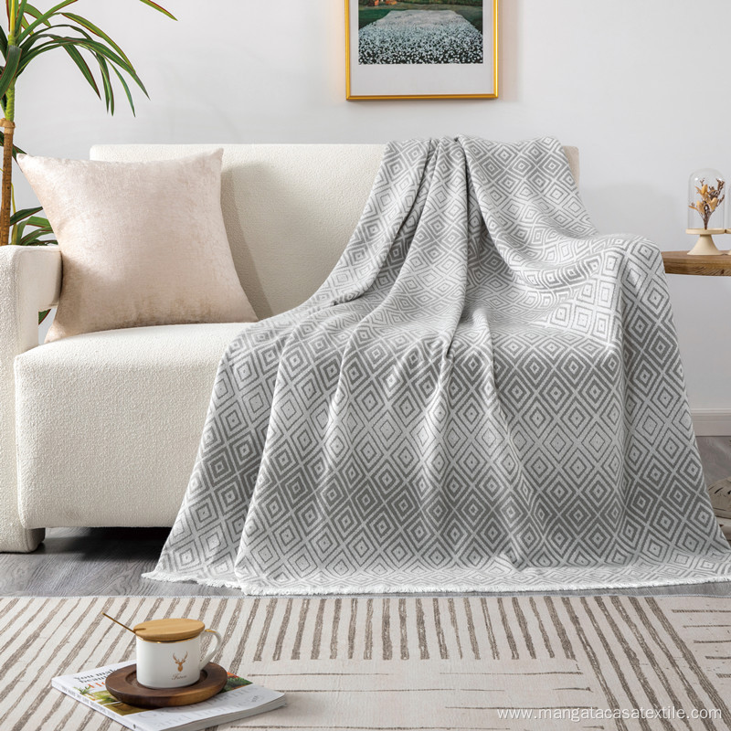 Breathable 62%viscose Throw Blankets For Beds 50*67