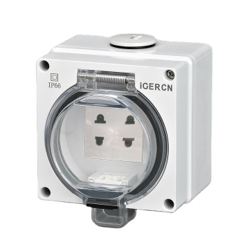 IP66 weatther proof wall socket and switch with 2pin SOCKET IP66 wall socket