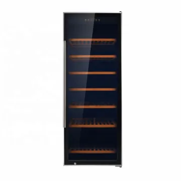 Black panel compressor big wine fridge
