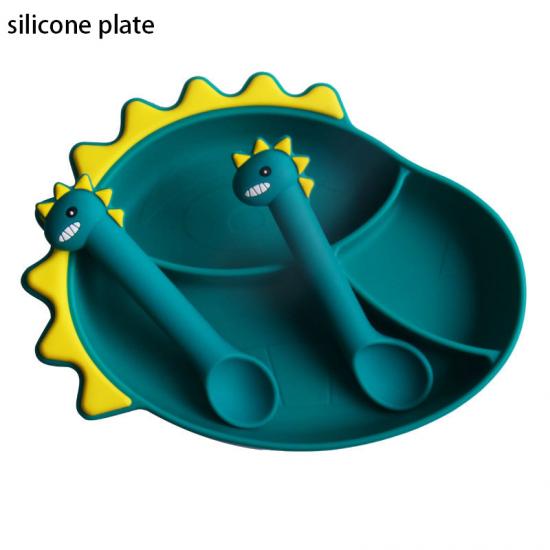 Dinner Plate Dinosaur Cartoon Silicone Plate