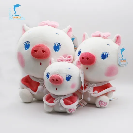 ICTI factory wholesale plush cute animal soft pink pig toy