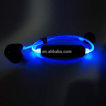 colorful wireless headphones LED light glowing bluetooth earphones with mic for smartphone laptop computer