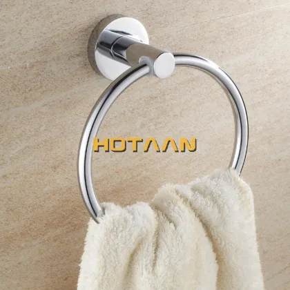 HOT SELLING, FREE SHIPPING, Bathroom towel holder, Stainless steel Wall-Mounted Round Towel Rings ,Towel Rack,YT-10991