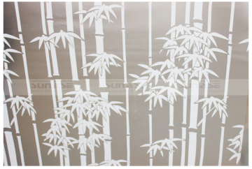 PET White Bamboo Pattern Self Adhesive Window Film Similar to 3M Window Film