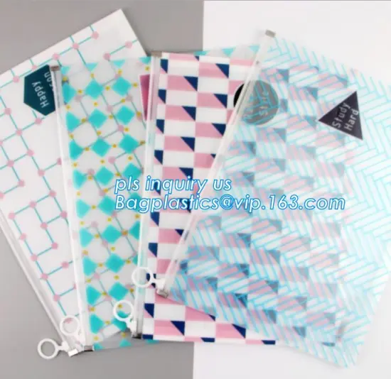 vinyl pvc zipper bag vinyl zipper slider bag for stationery, cosmetic, Flat Zipper Top PVC Slider Zipper Bags For Towel Washing