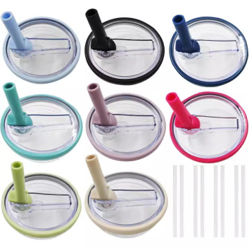 Custom Color Mix and Match 40oz Tumbler Lid Replacement - Leak-Proof Flip Straw Lid for Handle Tumblers