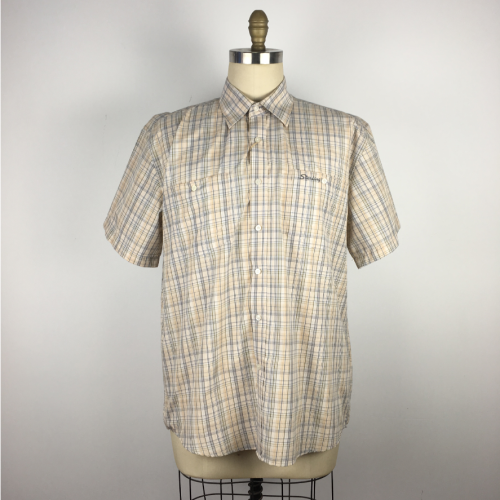 Men's Shirts men's grid casual shirt environmental design shirt Manufactory