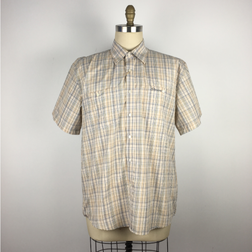 Herren Grid Casual Hemd Umwelt Design Shirt