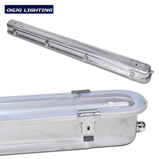IP65 Stainless Steel Housing Tri-Proof Linear LED Vapor Tight Light Fixture