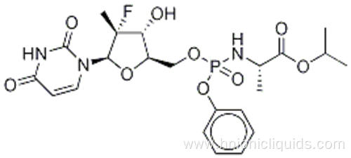L-Alanine, N-[[P(S),2'R]-2'-deoxy-2'-fluoro-2'-methyl-P-phenyl-5'-uridylyl]-, 1-methylethyl ester CAS 1190307-88-0