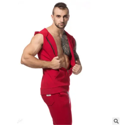Wholesale New Fashion Plain Zip men Hoodies
