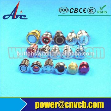 stainless steel 16mm IP66 waterproof pushbutton switch