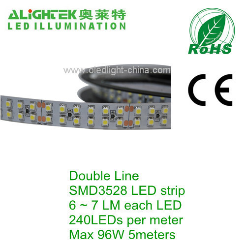 19.2W pro Meter doppelte Linie 240 Led Strip Lichtband 24vdc Ce Rohs Etl