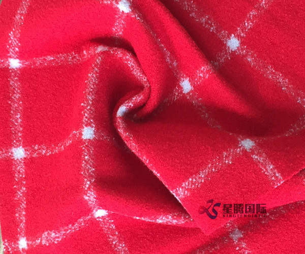 Plaid Anti-static Woolen Fabric For Winter Garment