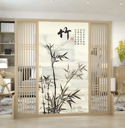 Bamboo screen in living room