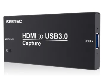 SEETEC HTU3.0 Metal Case Mini HDMI to USB Capture Converter for Video Recording and Streaming