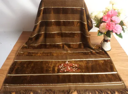 Tassels Embroidery Bamboo Bath Towel Decorative Bath Towel