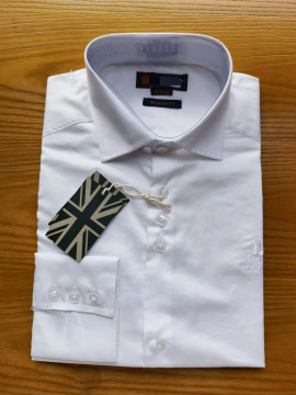 100% Cotton White Long-sleeve Men's Normal Shirts