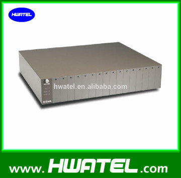 16 port rack mounted media converter fiber optic chassis