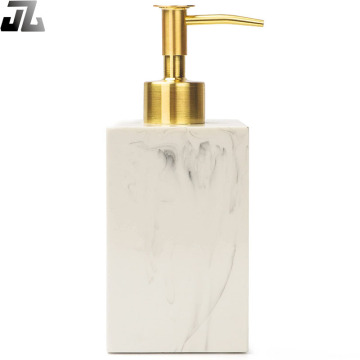 High Quality White Marble Pattern Square Soap Dispenser Stone Hand Sanitizer Bottle