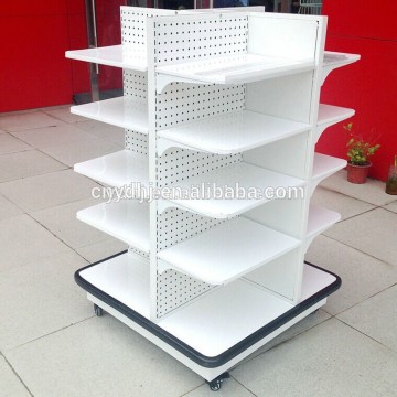 all-sided rolling supermarket display shelf with caster