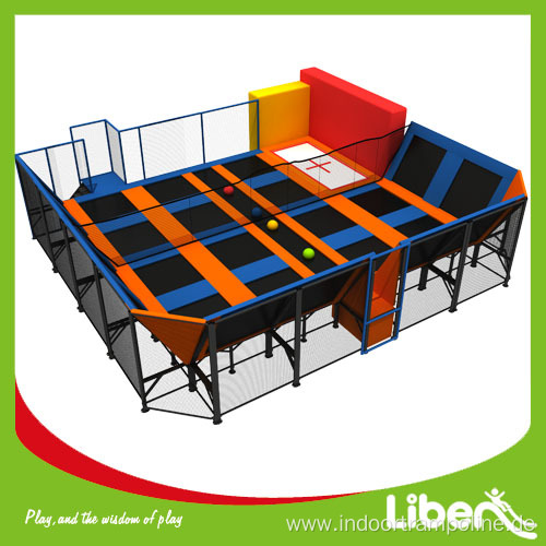 Europe Standard Indoor Trampoline Game with Enclosure